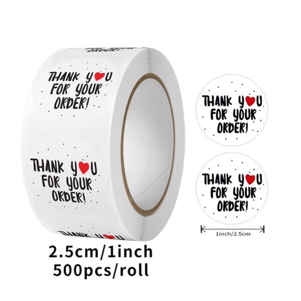 THANK YOU FOR YOUR ORDER STICKER